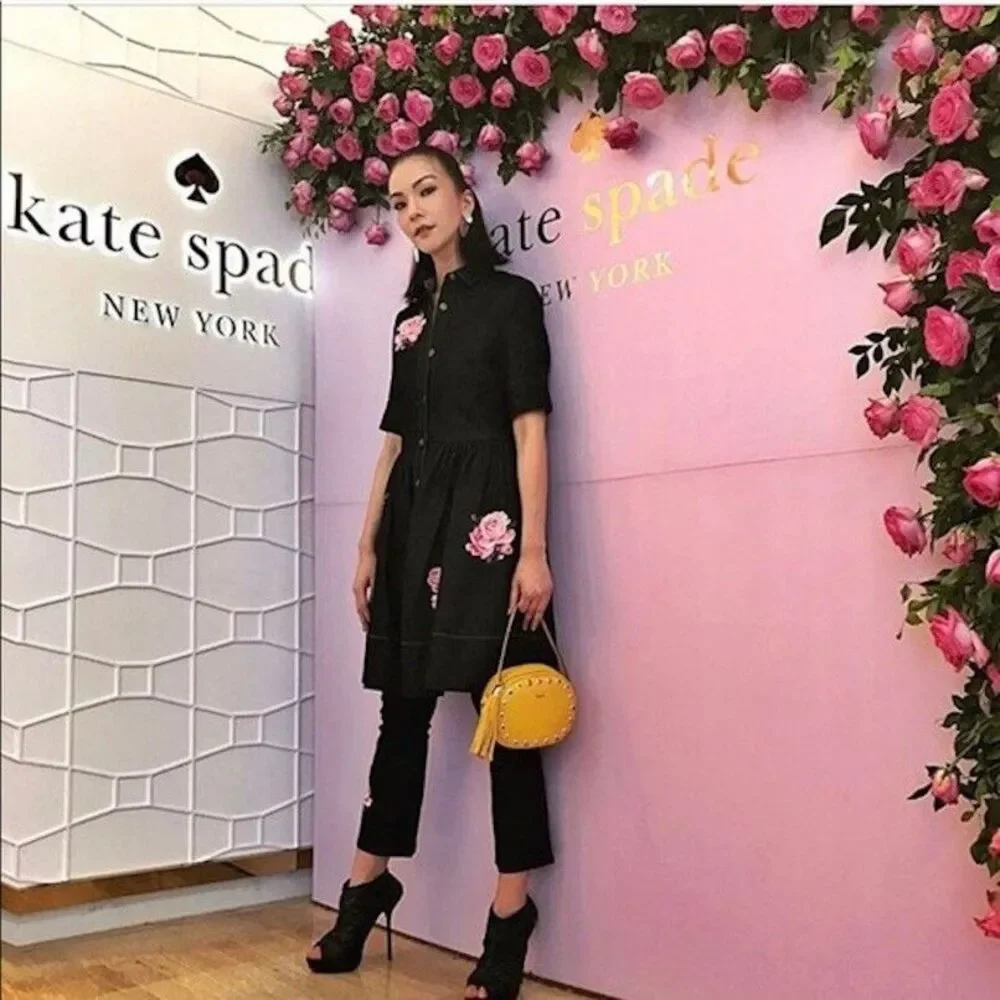 Kate Spade Broome Street Rose Kick Flare Jeans